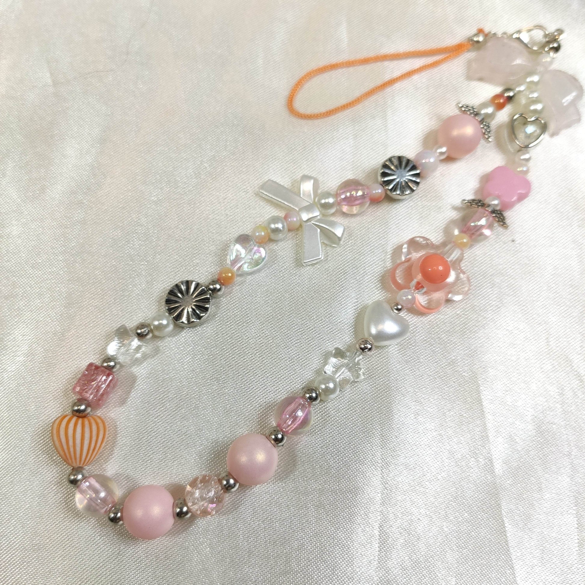 Phone charms Asthetic Peach Series, Hook it to phone,bag or anything - Fatatun