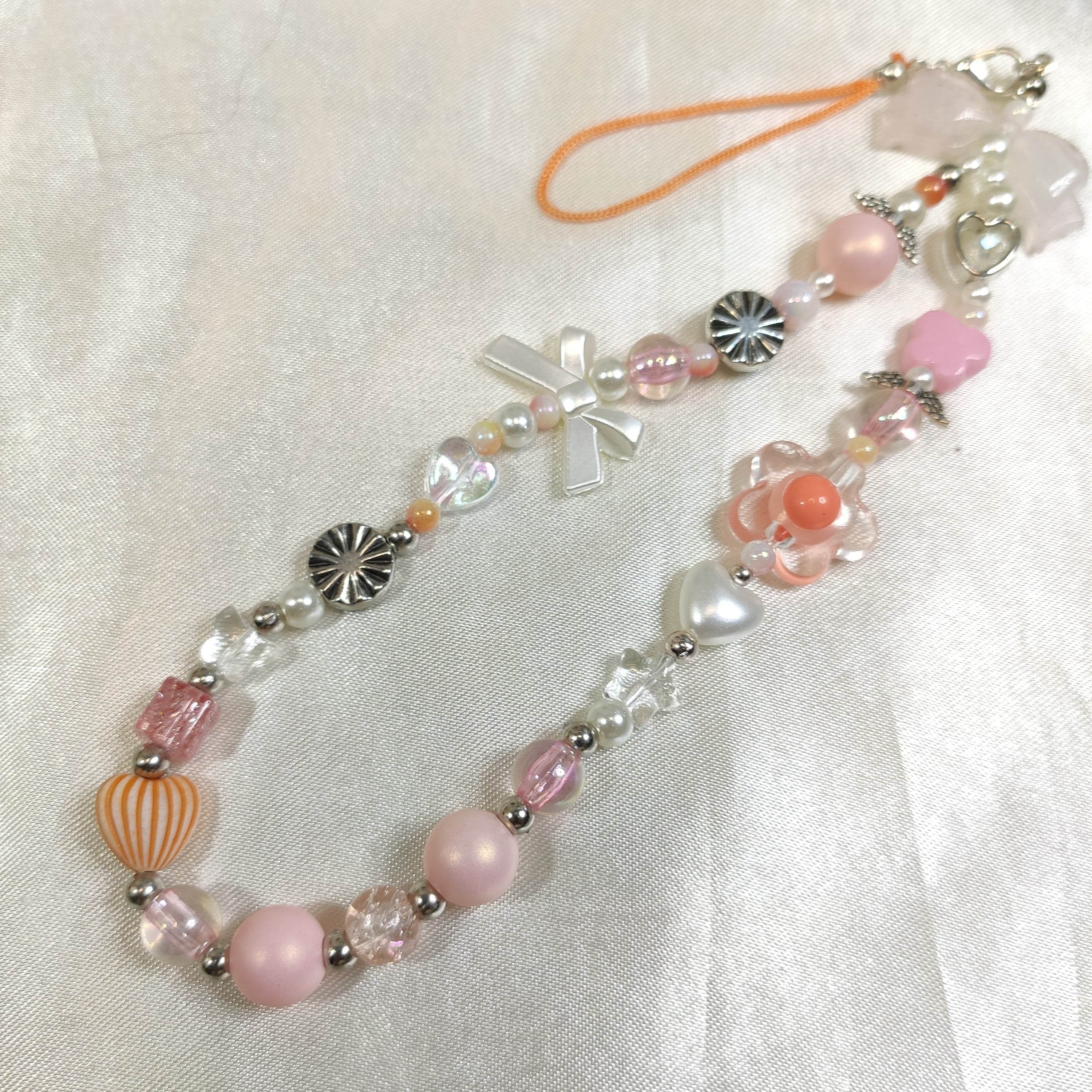 Phone charms Asthetic Peach Series, Hook it to phone,bag or anything - Fatatun