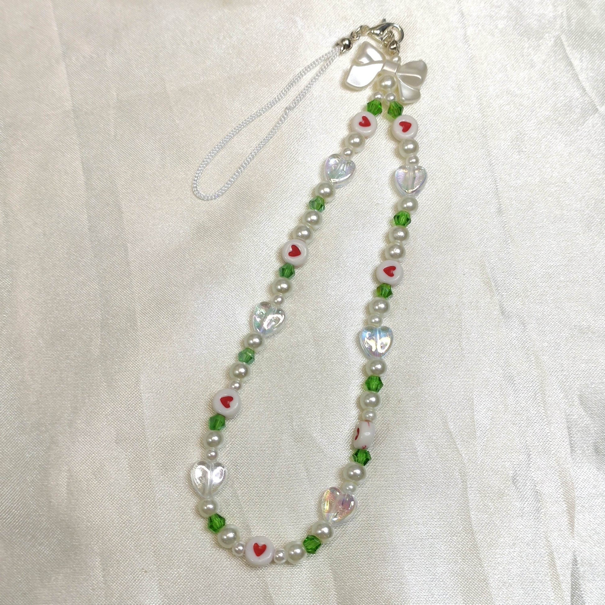 Phone charms Asthetic White pearl Series, Made with Quality Glass pearl - Fatatun