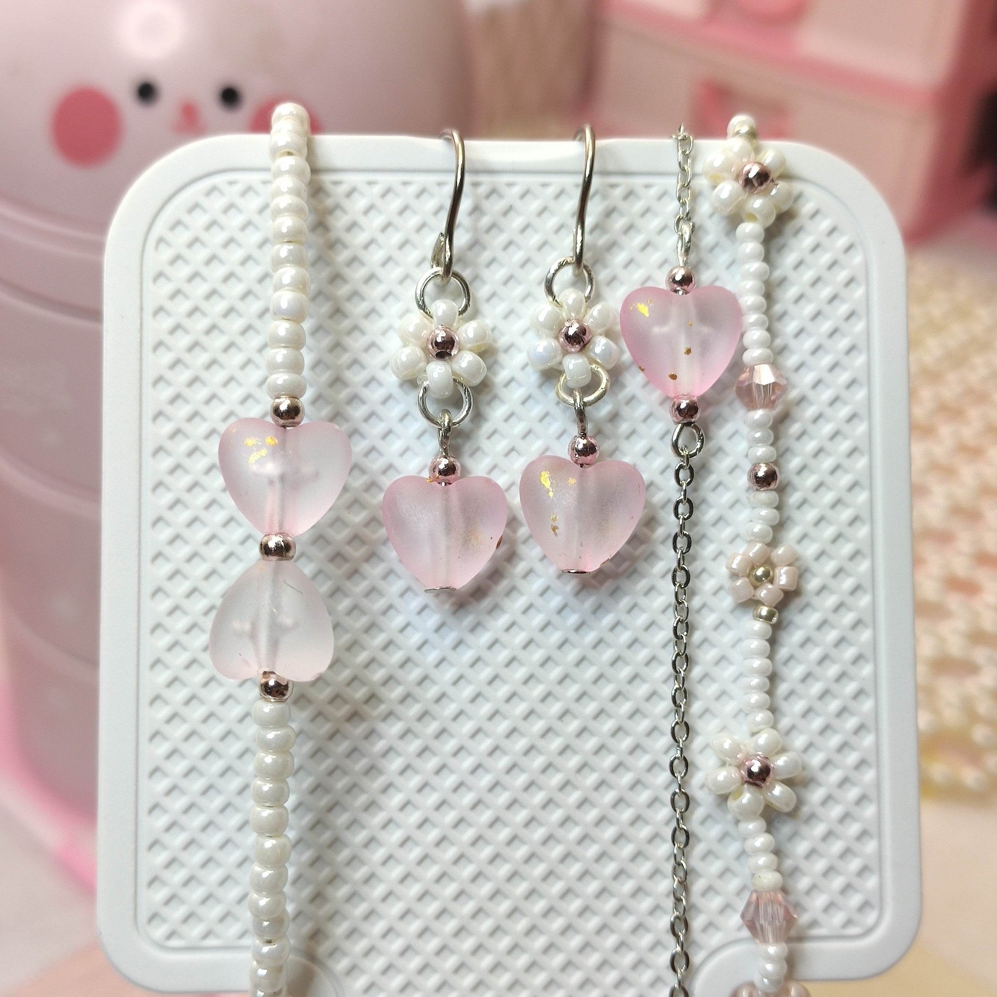 Blossom Essence: Simple, Chic, and Beautifully Beaded set of 4 - Fatatun