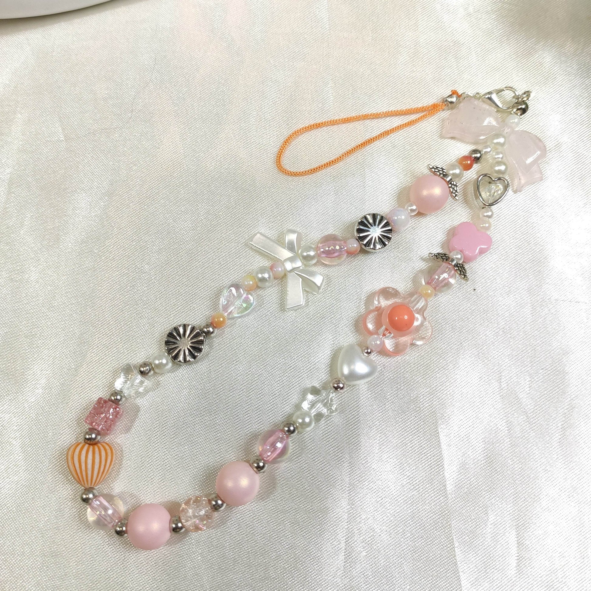Phone charms Asthetic Peach Series, Hook it to phone,bag or anything - Fatatun