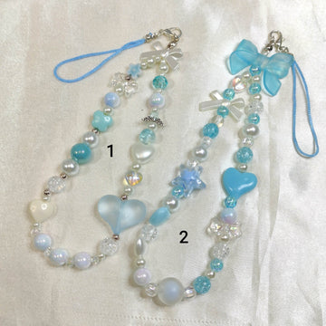 Phone charms Asthetic Light Blue Series, Hook it to phone,bag or anything - Fatatun