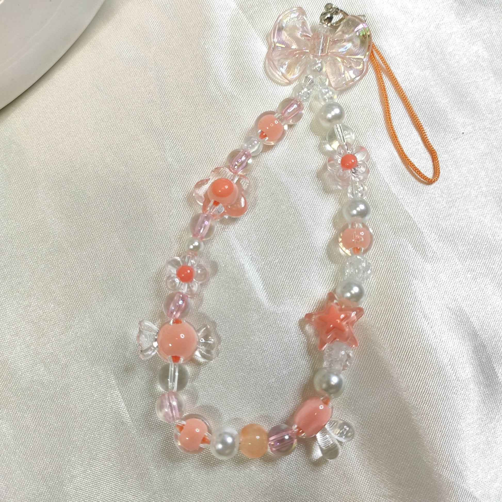 Phone charms Asthetic Peach Series, Hook it to phone,bag or anything - Fatatun