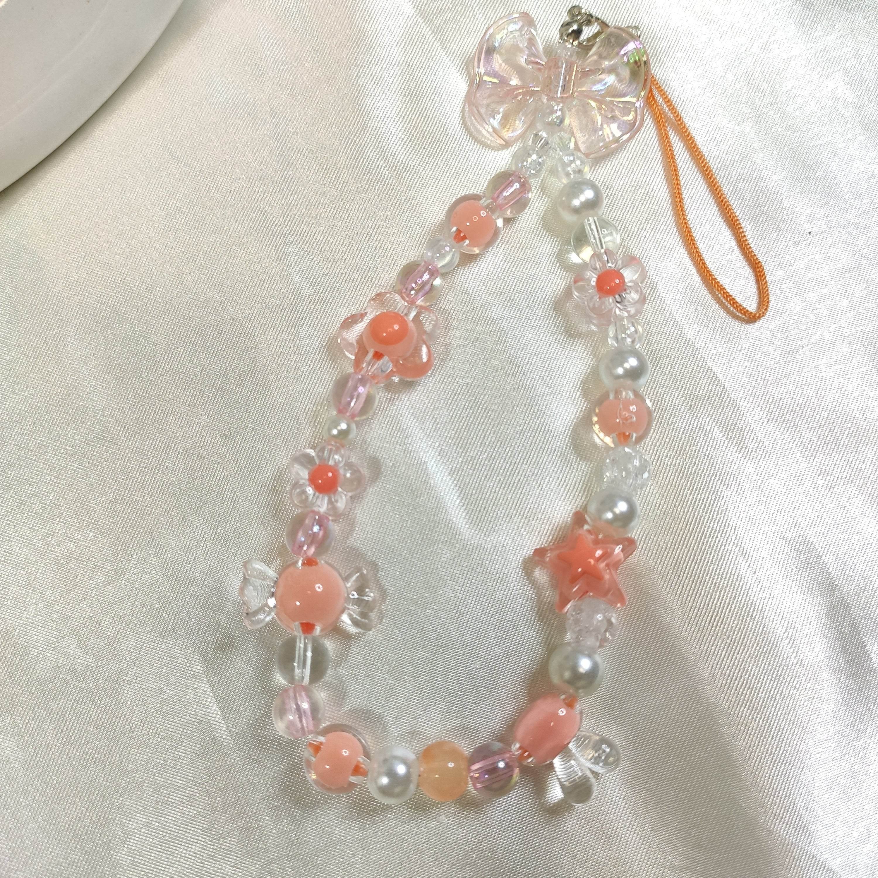 Phone charms Asthetic Peach Series, Hook it to phone,bag or anything - Fatatun