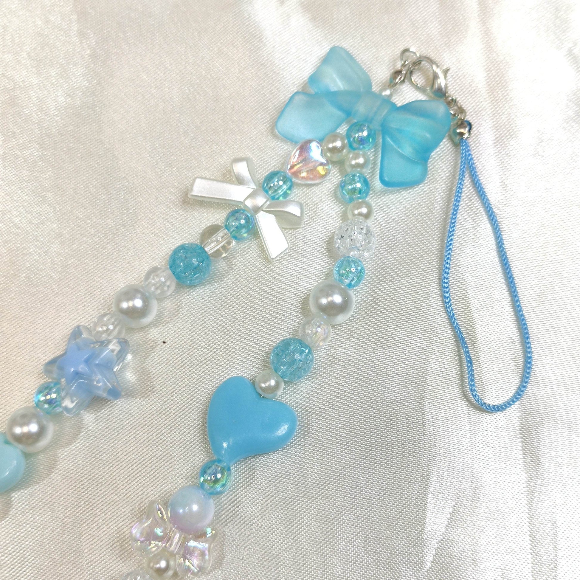 Phone charms Asthetic Light Blue Series, Hook it to phone,bag or anything - Fatatun