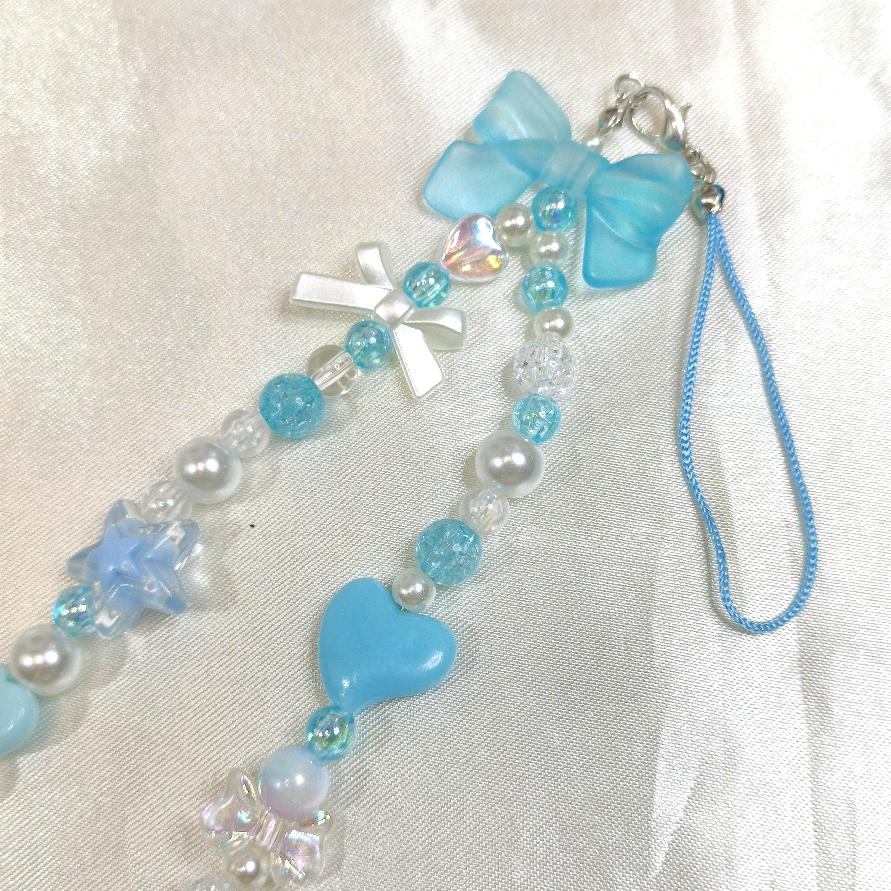 Phone charms Asthetic Light Blue Series, Hook it to phone,bag or anything - Fatatun