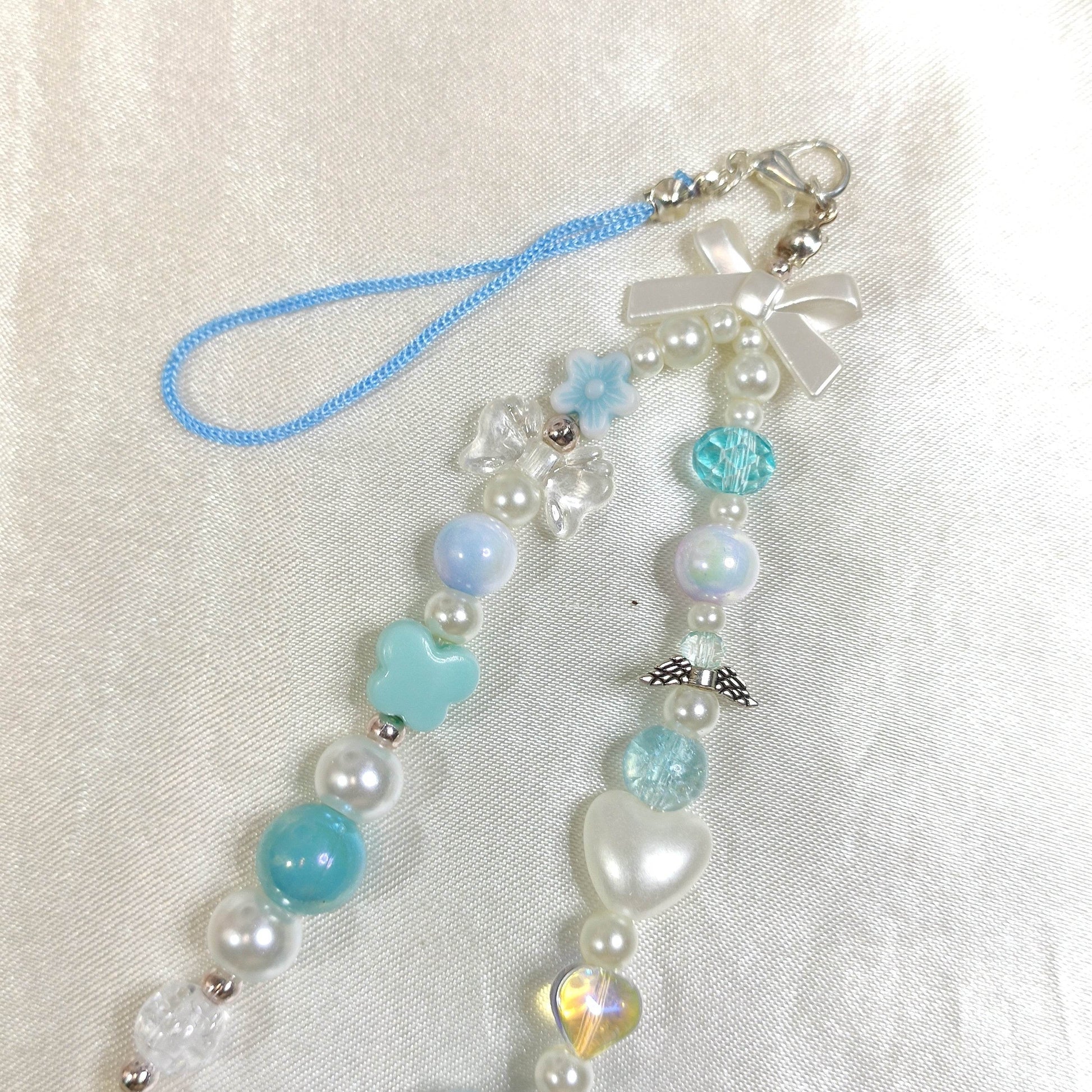 Phone charms Asthetic Light Blue Series, Hook it to phone,bag or anything - Fatatun