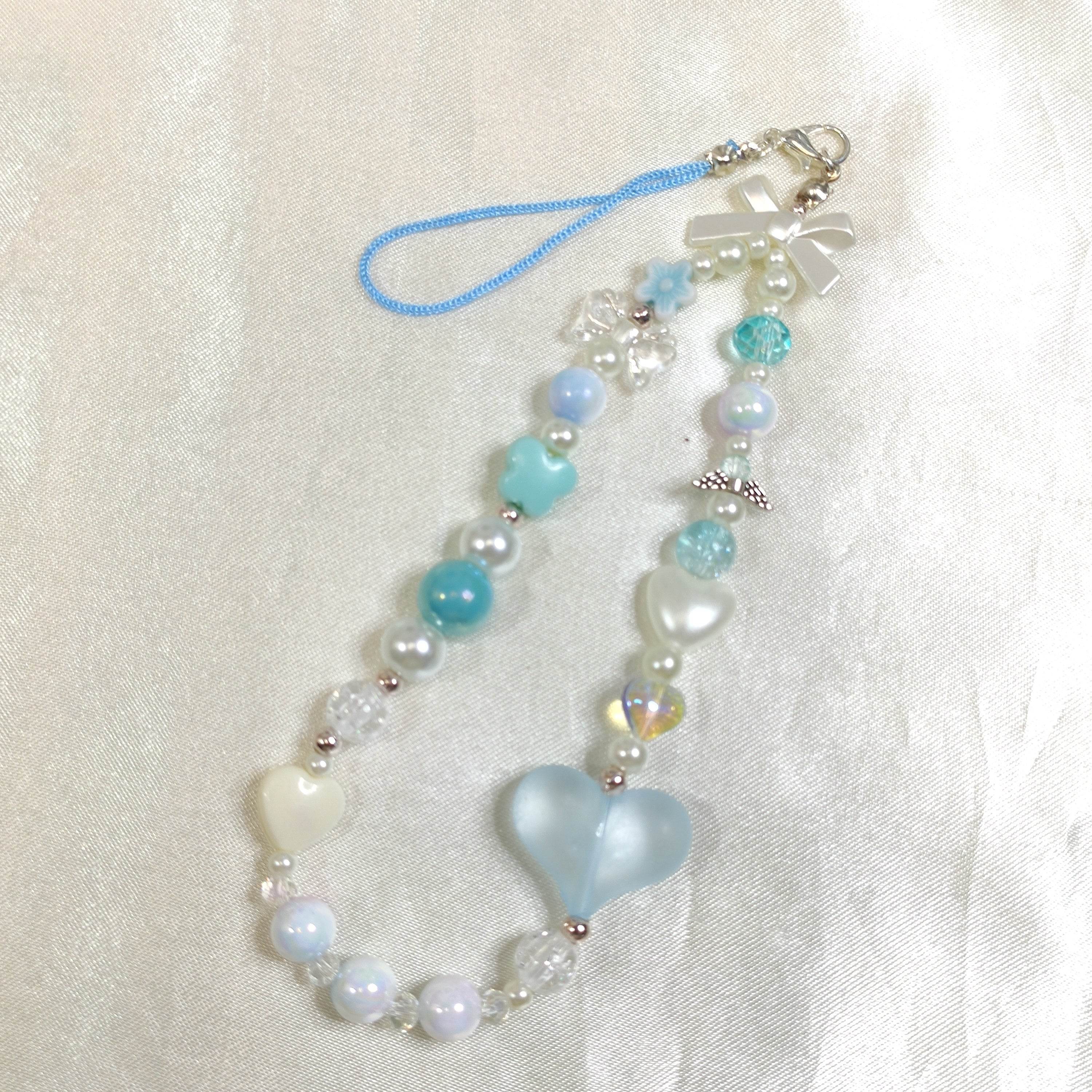 Phone charms Asthetic Light Blue Series, Hook it to phone,bag or anything - Fatatun