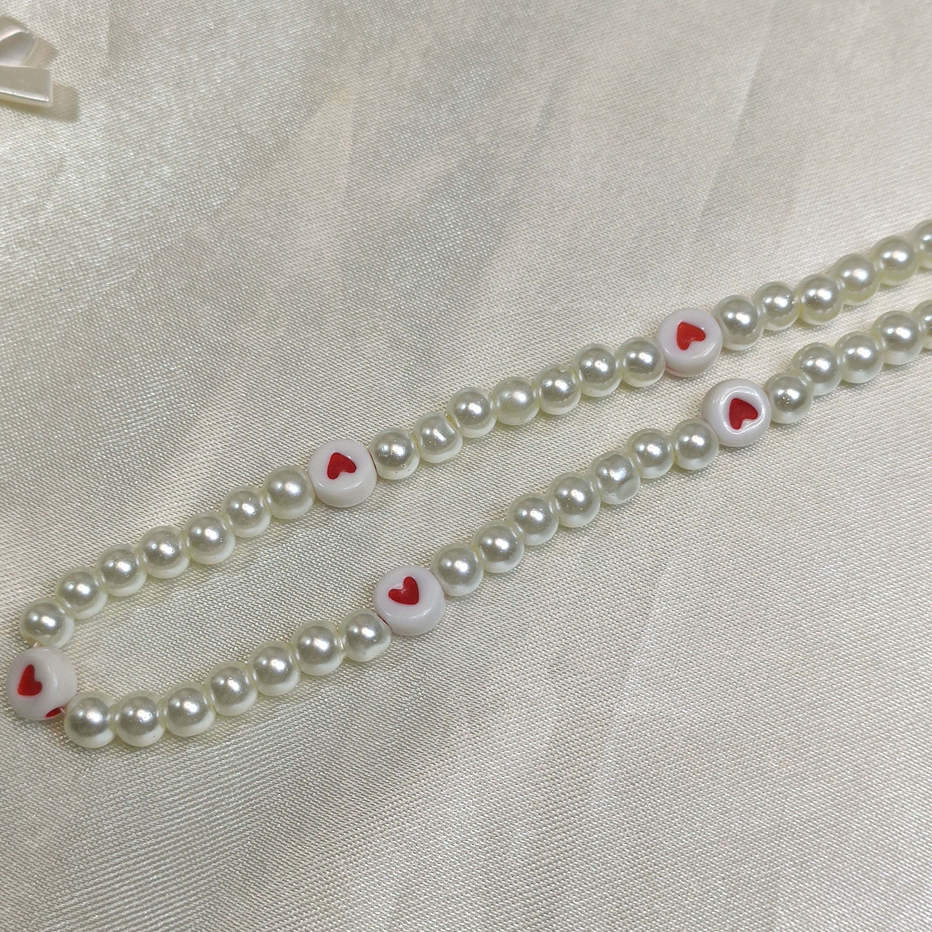 Phone charms Asthetic White pearl Series, Made with Quality Glass pearl - Fatatun