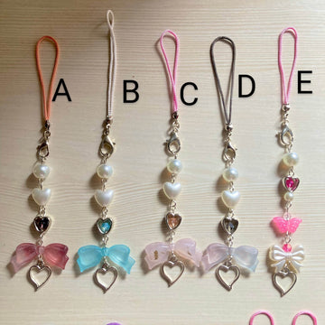 Minimal & Aesthetic Phone Charms | Bow Heart Design - Fatatun