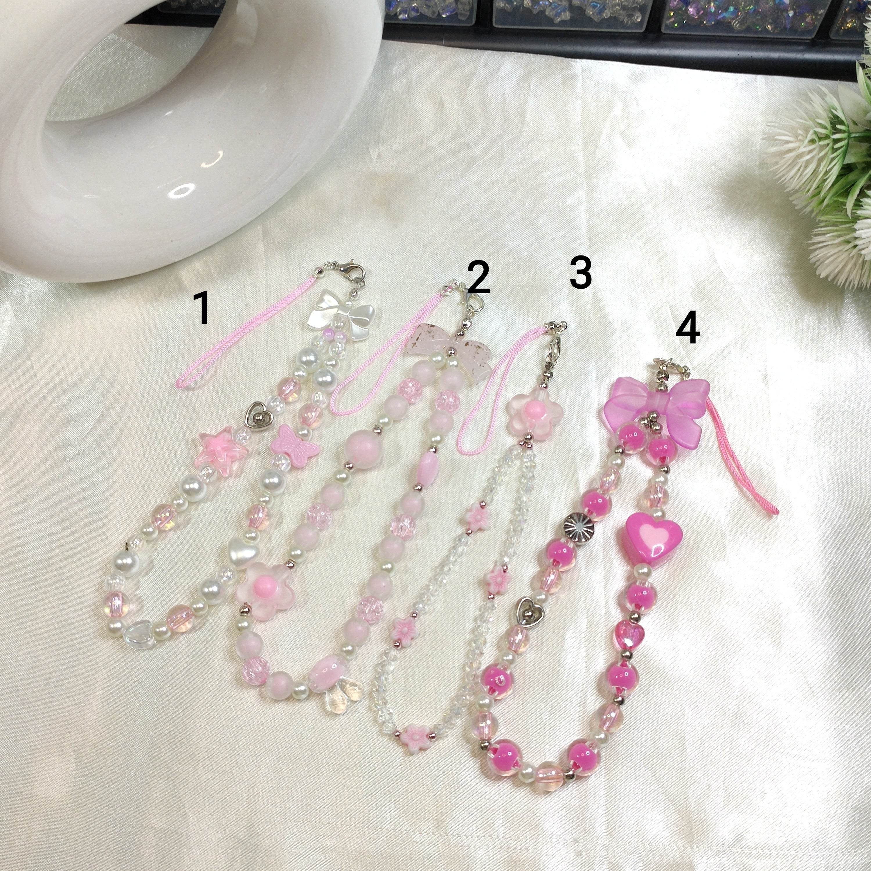 Phone charms Asthetic Pink Series, Hook it to phone,bag or anything - Fatatun